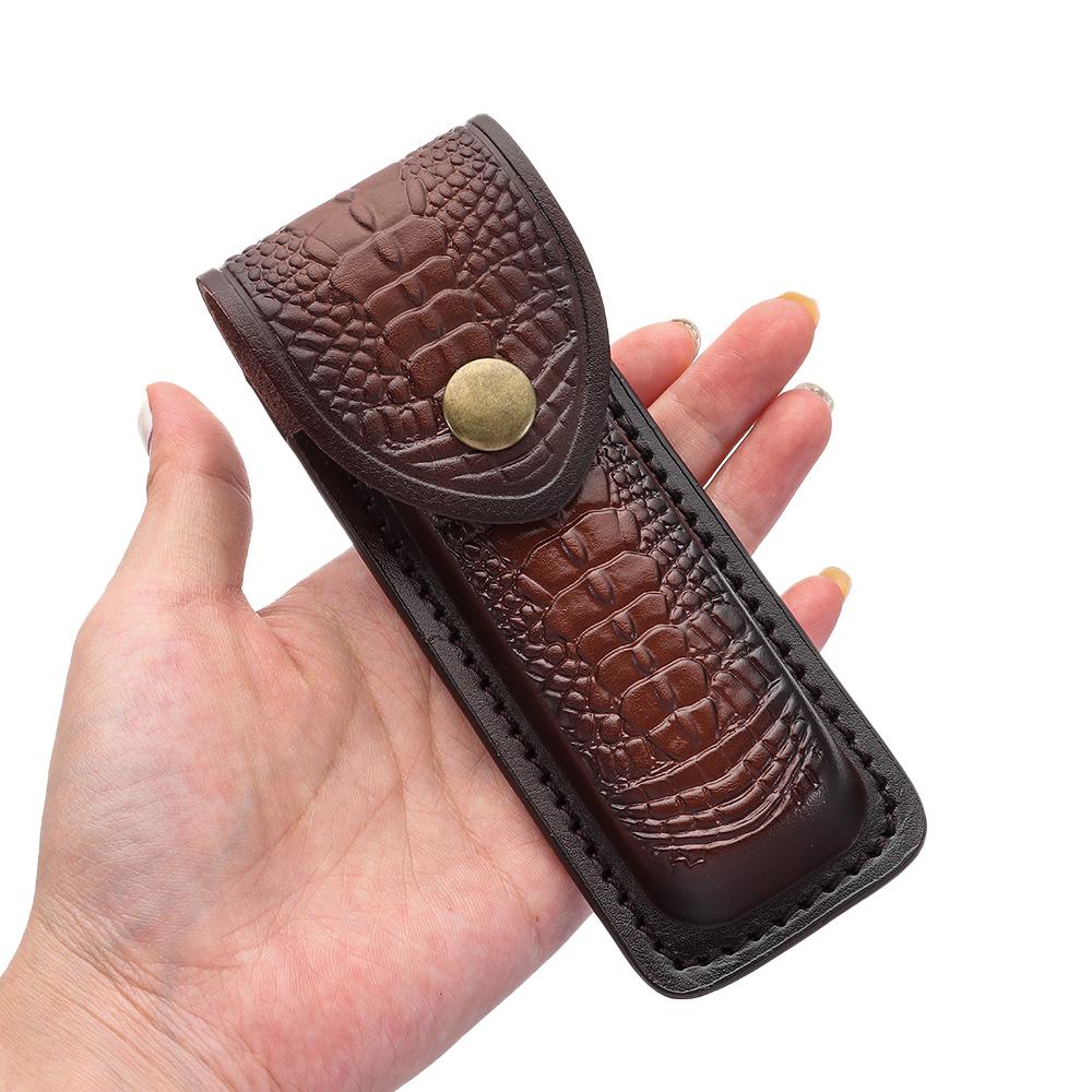 소가죽 접이식 칼집 - 야외 도구용 직선 칼 커버 홀스 - Edc Everyday Carry Knives 리뷰 및 가격