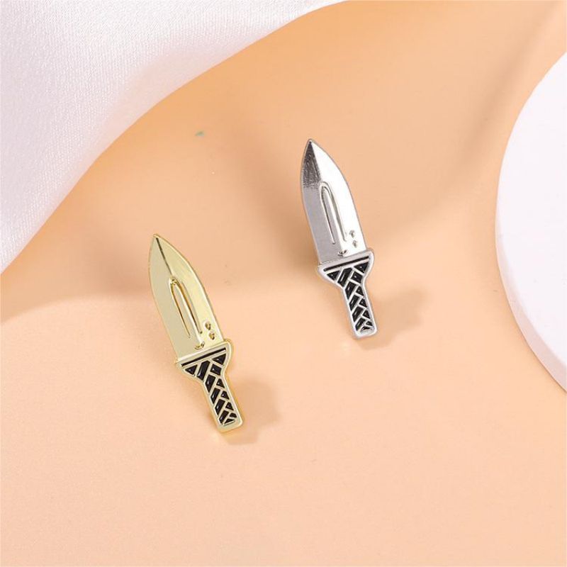 작은 칼 단검 에나멜 브로치, 창의적인 합금 라펠 핀  - Edc Everyday Carry Knives 리뷰 및 가격