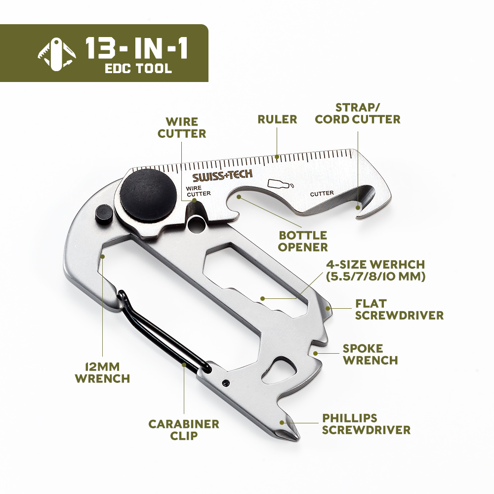 SWISS TECH 13 In 1 미니 Protable - Edc Carry Knife 리뷰 및 가격